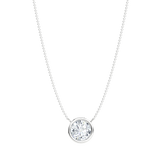 1 ct Round Diamond Bezel Necklace