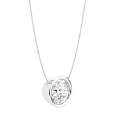 1.5 ct Round Diamond Bezel Necklace
