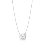 1 ct Round Diamond Bezel Necklace