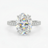 Кольцо с бриллиантом овальной огранки 2.09 карата