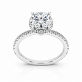 2 Ct Round Hidden Halo Diamond Ring
