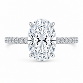 3 Ct Oval Lab Grown Diamond Ring