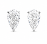 4 Ct each Pear Shape Studs Diamond Earrings