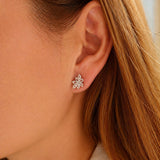 1.55 cttw Rose Cut Diamond Studs Earrings