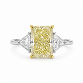 3 ct Fancy Yellow Radiant Ring