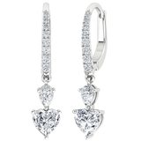 4 cttw Elegance Heart Drop Earrings