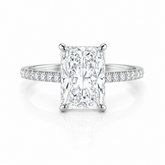 5.06 Ct Radiant Diamond Hidden Halo Ring