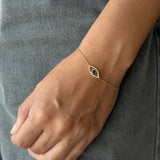 Bracelet personnalisé avec saphir bleu