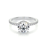 2 Ct Round Hidden Halo Diamond Ring