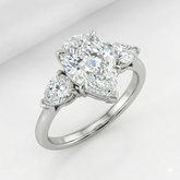 4.02 Ct Pear Shape Diamond Ring