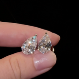 4 Ct each Pear Shape Studs Diamond Earrings