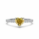 1.5 ct Heart Fancy Yellow Diamond Ring