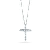 1.30 cttw Round Diamond Cross Pendant