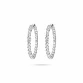 Boucles d'oreilles créoles rondes de 1,30 carat