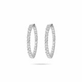 1.20 cttw Round Hoop Earrings