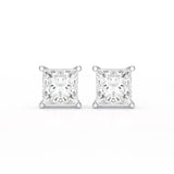 1 ct each Princess Cut Stud Earrings