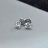 1 ct Martini Round Diamond Stud Earrings