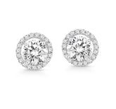 2 ct each Round Diamond Transformer Studs