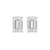 2 ct each Emerald Cut Stud Earrings