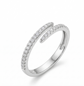 Кольцо-змейка с бриллиантами 0.16 карата