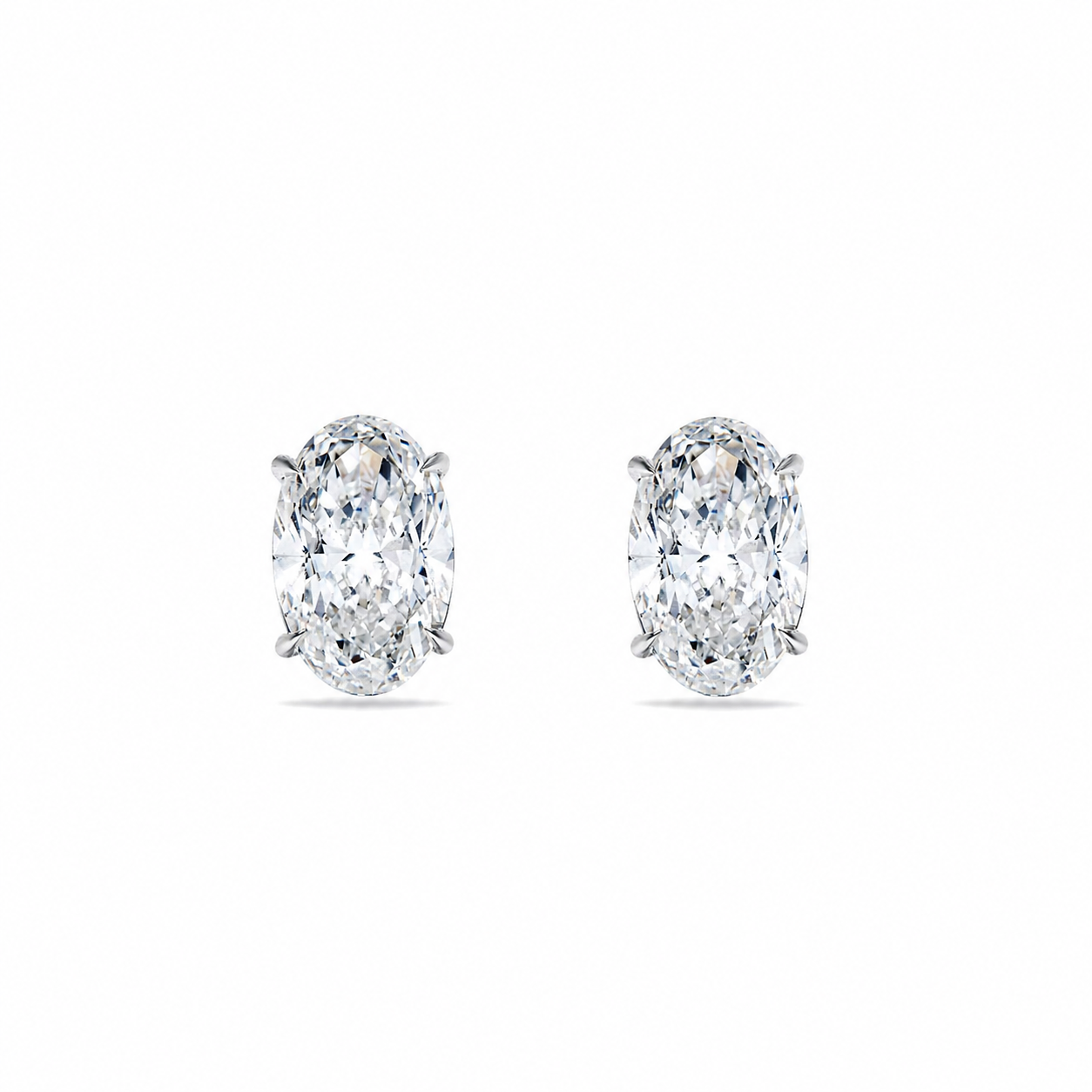 1 ct each Oval studs Diamond Earrings