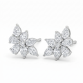 1.55 cttw Rose Cut Diamond Studs Earrings