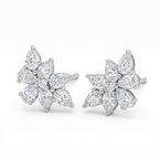 1.55 cttw Rose Cut Diamond Studs Earrings