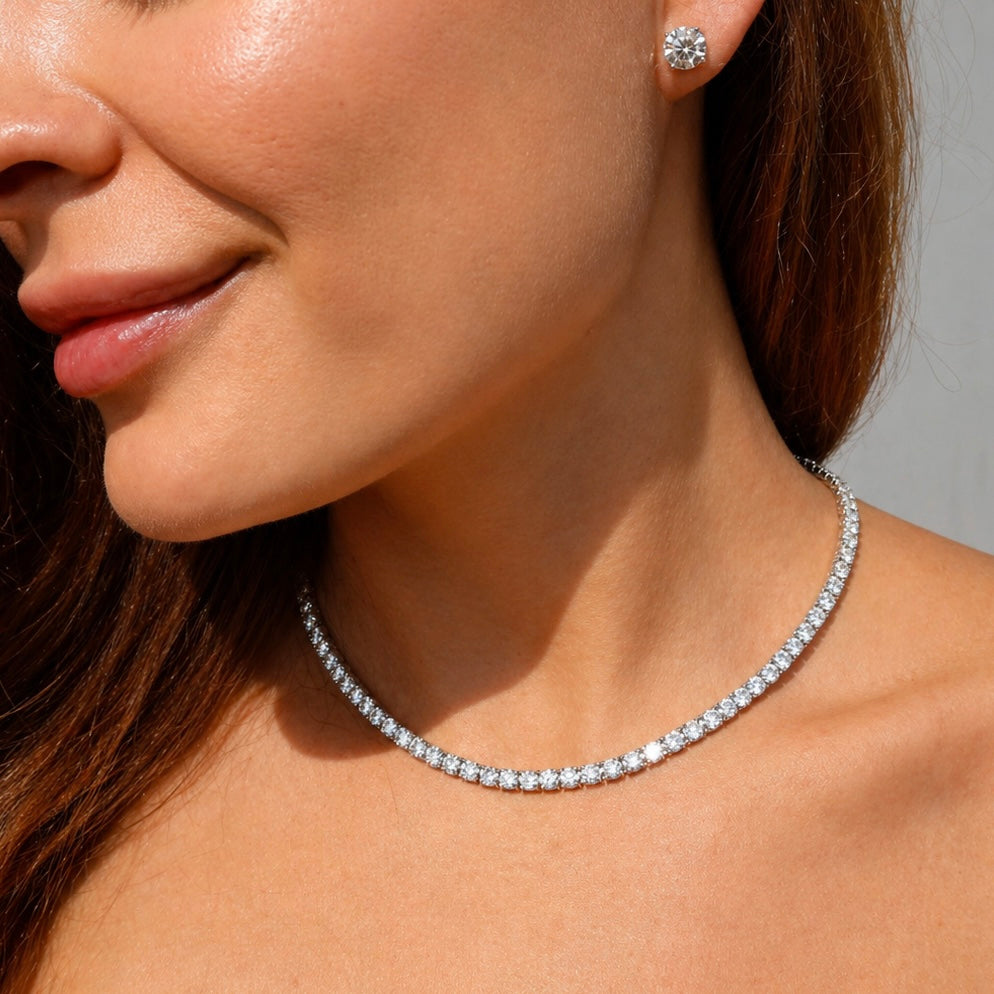 30 cttw  Diamond Tennis Necklace