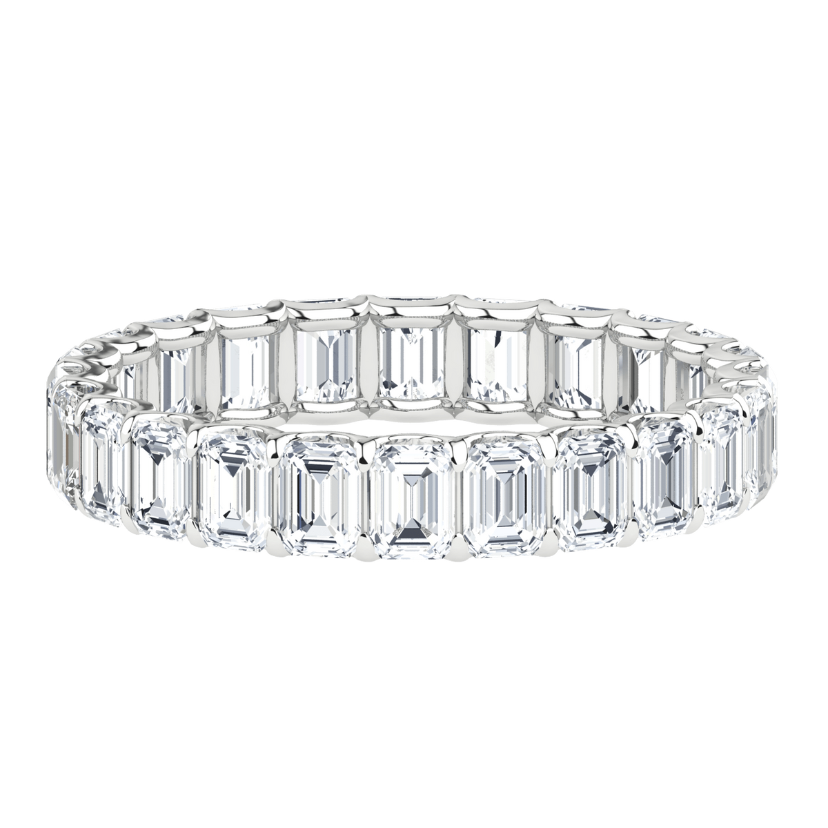 0.10 ct each Emerald Cut Eternity Ring