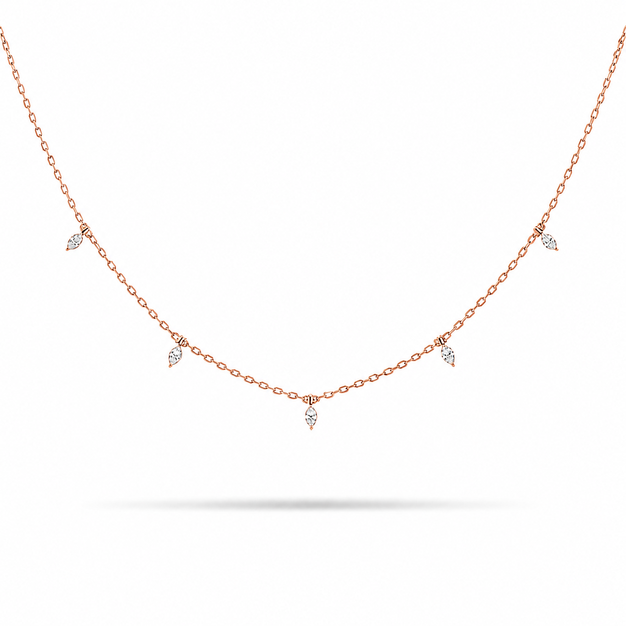 Pendentif diamant marquise 0,40 carat au total