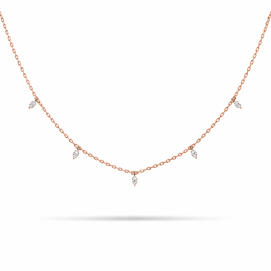 0.40 cttw Marquise Diamond Pendant