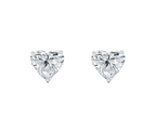 1.5 ct each Heart stud earrings