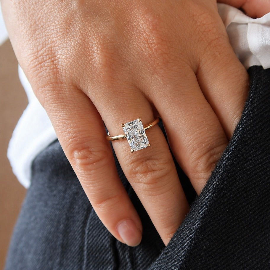 2 Ct Radiant Lab-Grown Diamond Ring