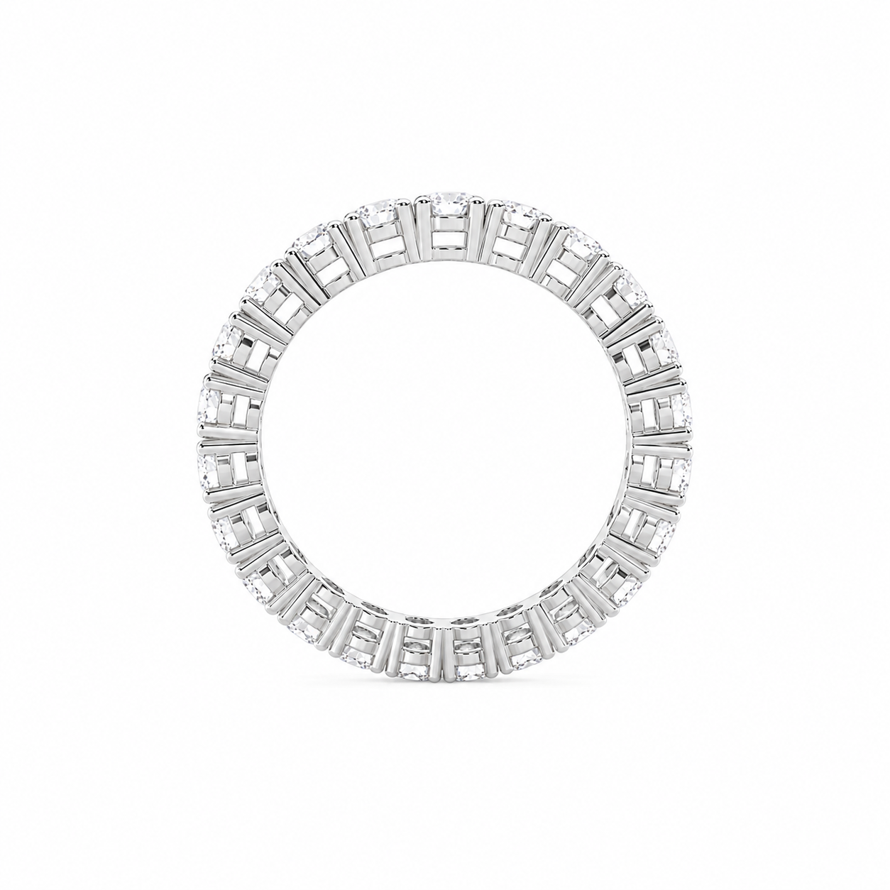 4 Prong Setting Full Eternity Lab-grown Diamond Ring