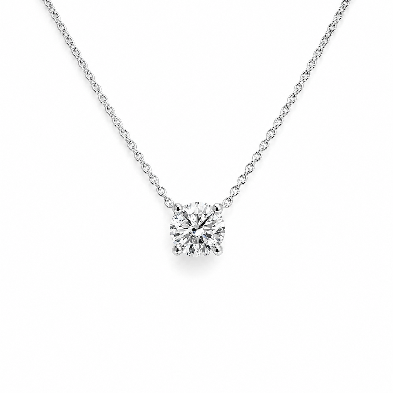 3 Ct Round Diamond Pendant