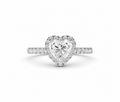 1 ct Heart Halo Lab-Grown Diamond Ring
