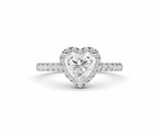 1 ct Heart Halo Lab-Grown Diamond Ring