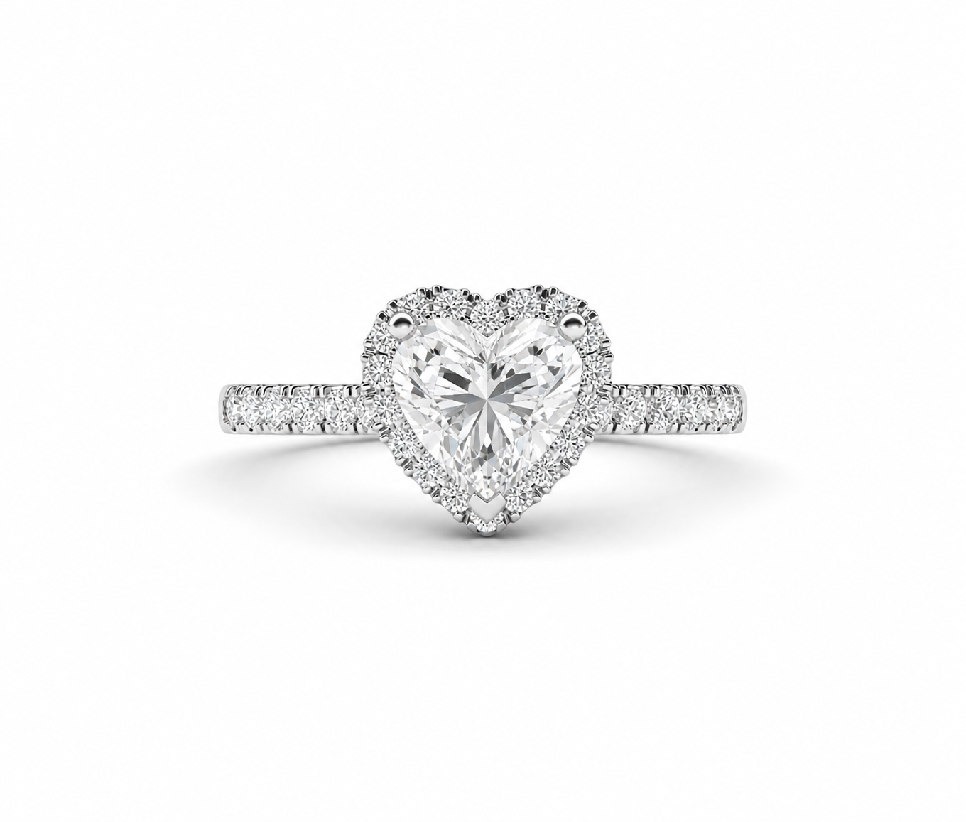 1 ct Heart Halo Lab-Grown Diamond Ring