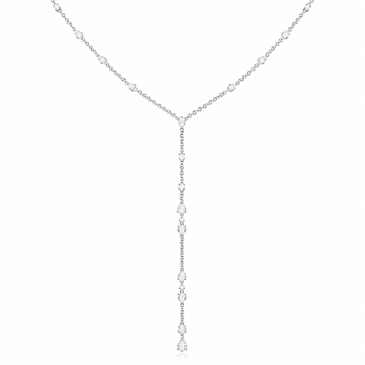Rose Cut Lariat Diamond Necklace