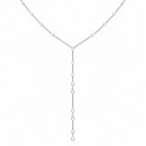 Rose Cut Lariat Diamond Necklace