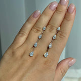 Long Pear Diamond Earrings