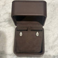 Teardrop-shaped lab grown diamond earrings 