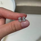 1 ct each Oval studs Diamond Earrings