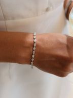 5.28 cttw Pear shape lab grown diamond tennis bracelet