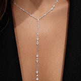 Rose Cut Lariat Diamond Necklace