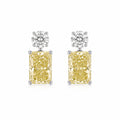 Buy Fancy Yellow Radiant Lab-Grown Diamond Earrings