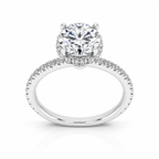 2 Ct Round Hidden Halo Lab-grown Diamond Ring