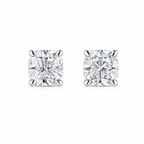 1.5 ct each Cushion Stud Diamond Earrings