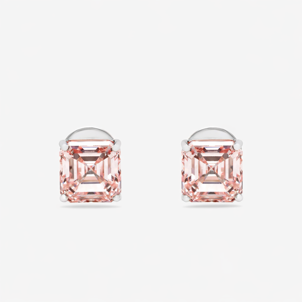 3 ct each Asscher cut Stud earrings