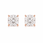 1.5 ct each Cushion Stud Diamond Earrings